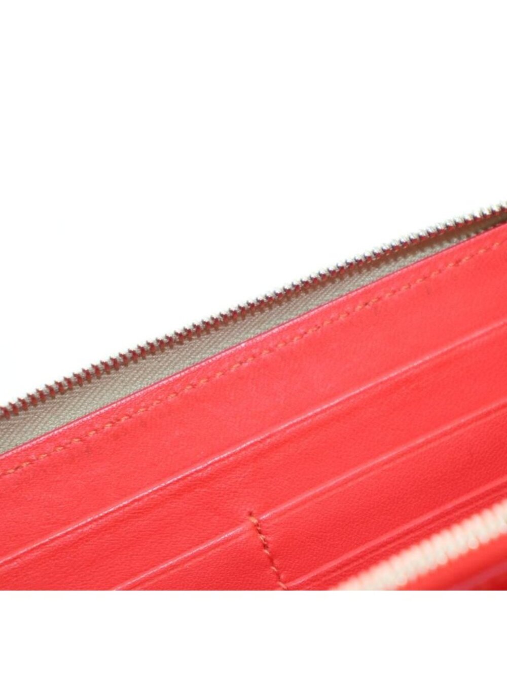 Celine Wallet Zip Around Coin Purse Leather Beige - Picture 7 of 8